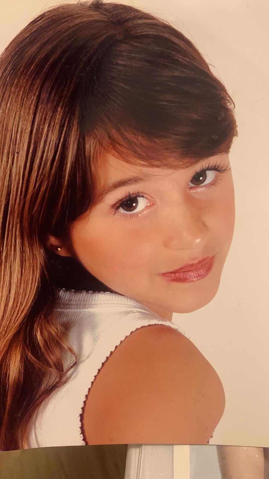 Cristína as a child model, archival studio portrait